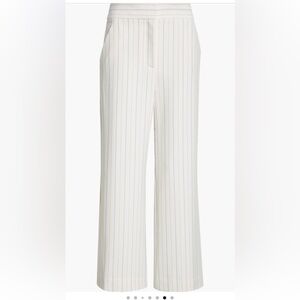 Veronica Beard Brixton Cream Striped Trousers, size 2